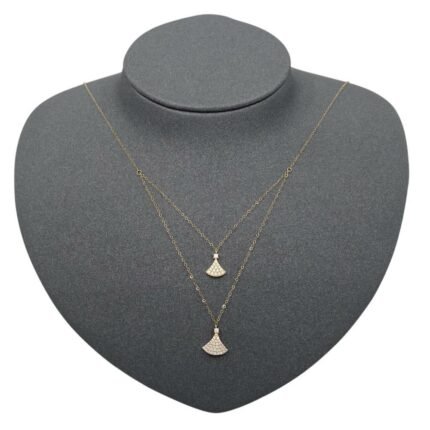 عقد دورين ذهب عيار 18 الوزن 0.82 جرام