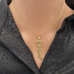 عقد ياجنتي ذهب عيار 21 الوزن 1.98 جرام