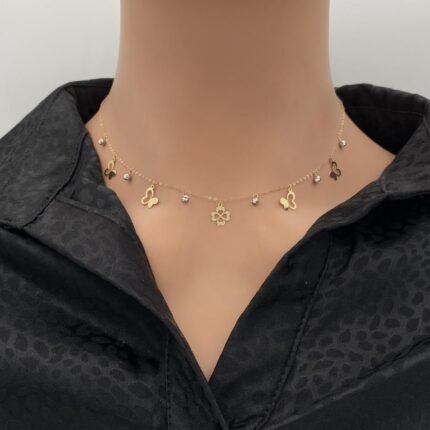 عقد ذهب عيار 18 الوزن 1.30 جرام