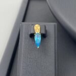 ⁦طقم ذهب جناح الصقر عيار 21 وزن 8.95 جرام بفص تركواز لامع بتصميم أنيق لا مثيل له⁩ - الصورة ⁦5⁩