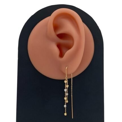 حلق ذهب عيار 18 الوزن 1.88 جرام