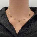 عقد ذهب عيار 18 الوزن 1.38 جرام