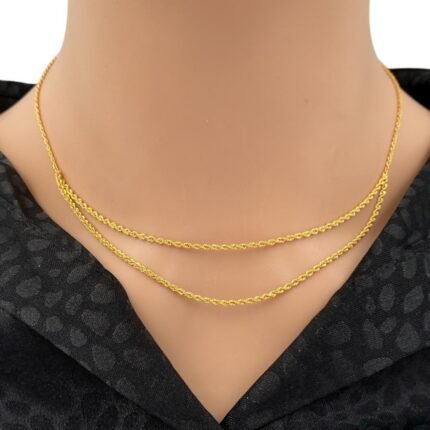 عقد دورين ذهب عيار 18 الوزن 1.66 جرام