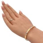 إسوارة وخاتم ذهب عيار 18 الوزن 9.01 جرام