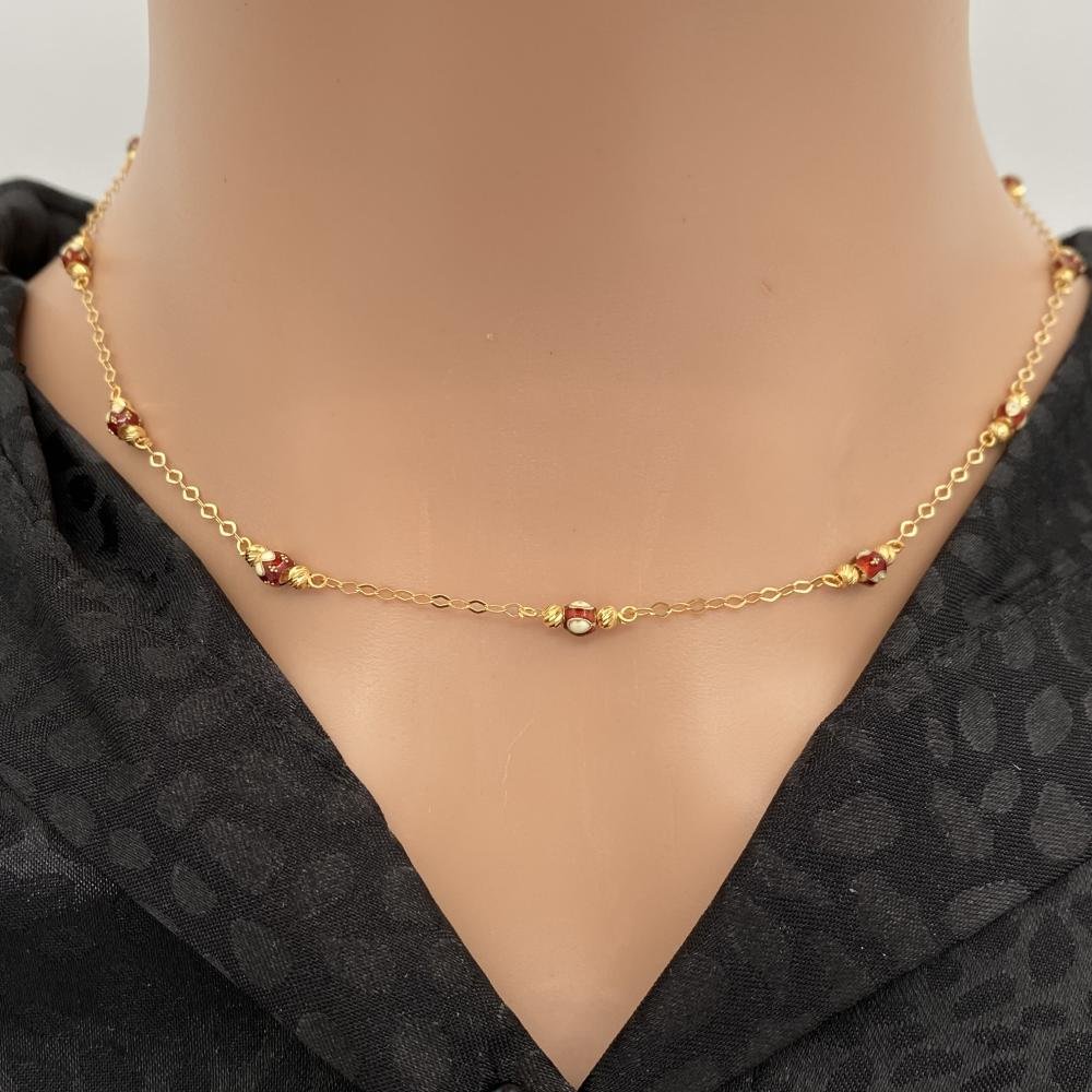 سبحة ذهب تصميم هندي فخم عيار 21 الوزن 4.77 جرام سبحة ذهب تصميم هندي فخم عيار 21 الوزن 4.77 جرام