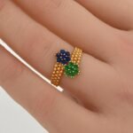 ⁦خاتم ذهب عيار 21 الوزن 2.06 جرام⁩ - الصورة ⁦2⁩