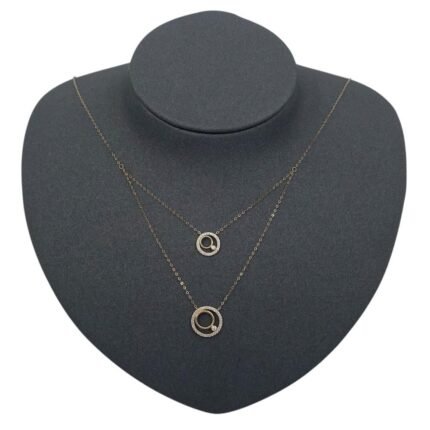 عقد دورين ذهب عيار 18 الوزن 1.06 جرام