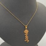 ⁦عقد وردتي ذهب عيار 21 الوزن 1.97 جرام⁩ - الصورة ⁦4⁩