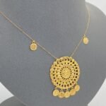 ⁦عقد ذهب كبير عيار 21 وزن 3.03 جم بتصميم كلاسيكي⁩ - الصورة ⁦4⁩