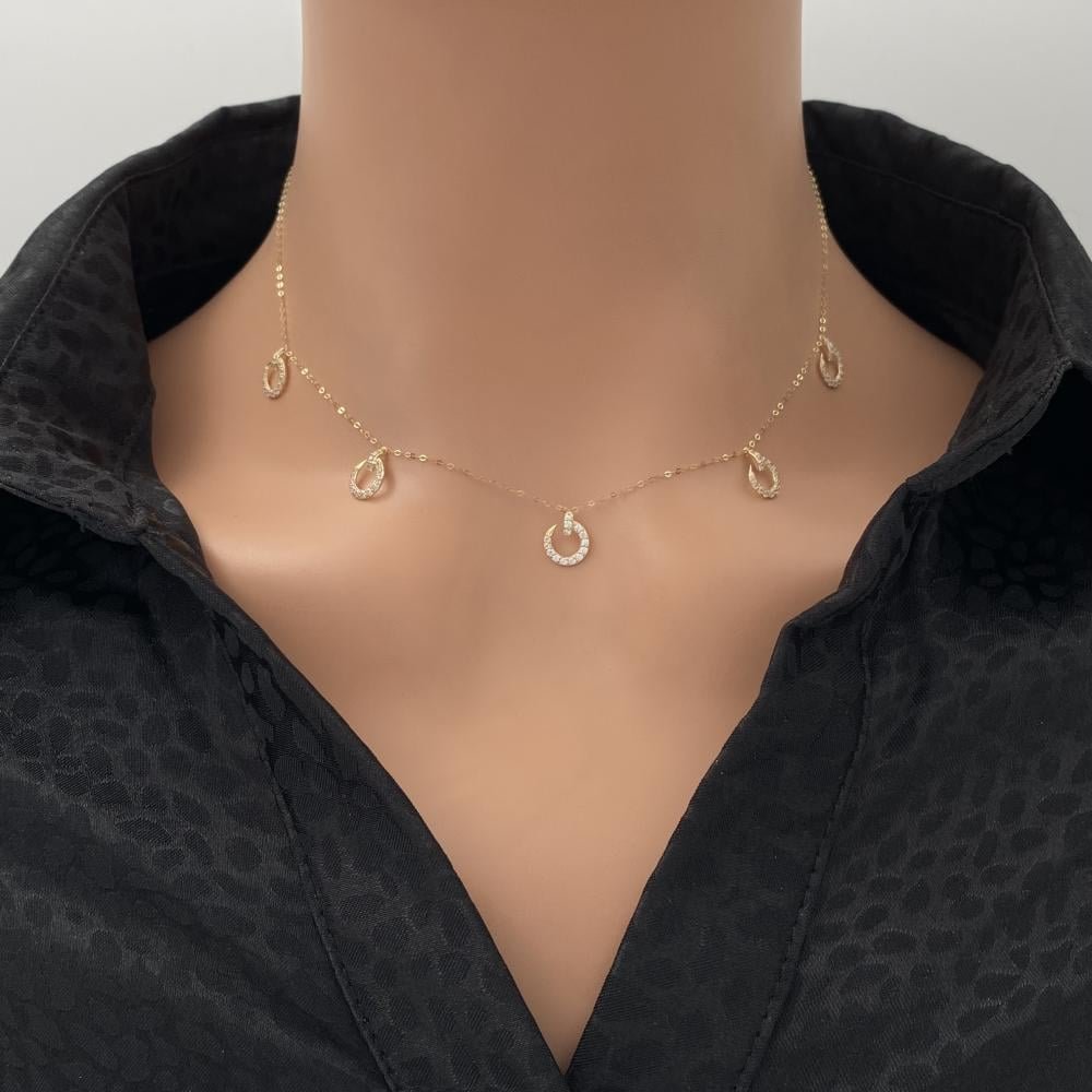 عقد ذهب عيار 18 الوزن 1.34 جرام عقد ذهب عيار 18 الوزن 1.34 جرام