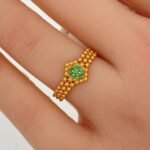 ⁦خاتم ذهب عيار 21 الوزن 2.06 جرام⁩ - الصورة ⁦2⁩