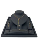 طقم ذهب سبحه مبروم عيار 21 وزن 9.86 جرام لذوقك الرفيع بحلقات فيروزيه