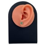 حلق ذهب عيار 18 الوزن 1.00 جرام