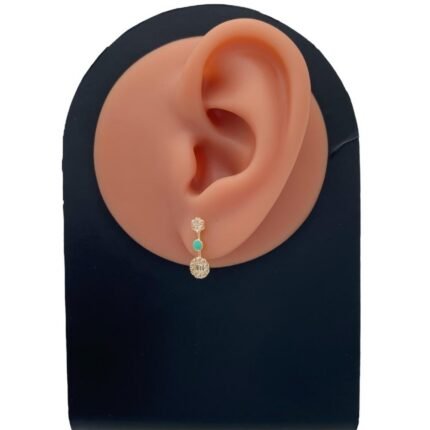 حلق اطفال ذهب عيار 18 الوزن 1.04 جرام