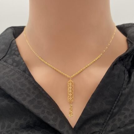 عقد ذهب عيار 21 الوزن 1.65 جرام