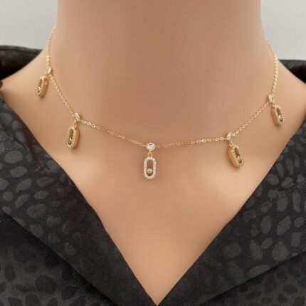 عقد ذهب عيار 18 الوزن 6.83 جرام