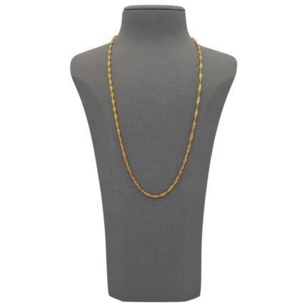 سلسال ذهب عيار 21 الوزن 8 جرام تصميم مبروم بسيط