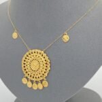 ⁦عقد ذهب كبير عيار 21 وزن 3.03 جم بتصميم كلاسيكي⁩ - الصورة ⁦3⁩