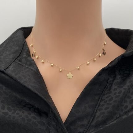 عقد ذهب عيار 18 الوزن 1.38 جرام