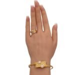 اسواره وخاتم ذهب عيار 21 ملتف ناعم وزن 13.44 جم لإطلالة فائقة الأناقة