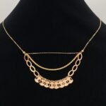 ⁦عقد شلال موديل الجنزير ذهب عيار 21 وزن 3.45 جم يناسب كل الإطلالات⁩ - الصورة ⁦4⁩