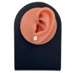 حلق ذهب عيار 18 الوزن 0.89 جرام