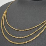 ⁦عقد ثلاثه دور ذهب عيار 18 الوزن 2.41 جرام⁩ - الصورة ⁦4⁩