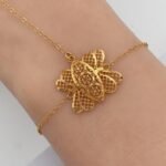 ⁦كف ذهب تركي عيار 21 فاخر الوزن 4.35 جرام⁩ - الصورة ⁦2⁩