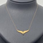 ⁦طقم جناح الصقر ذهب عيار 21 الوزن 3.18 جرام⁩ - الصورة ⁦3⁩