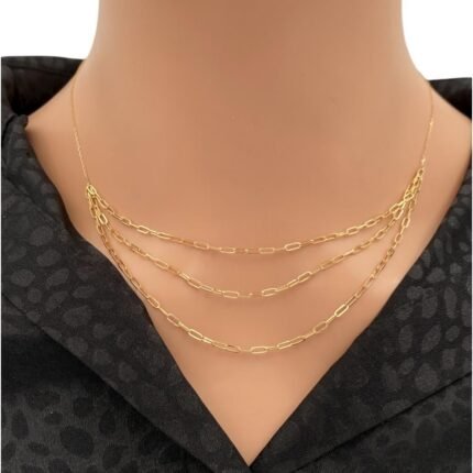 عقد ذهب عيار 18 الوزن  1.92 جرام