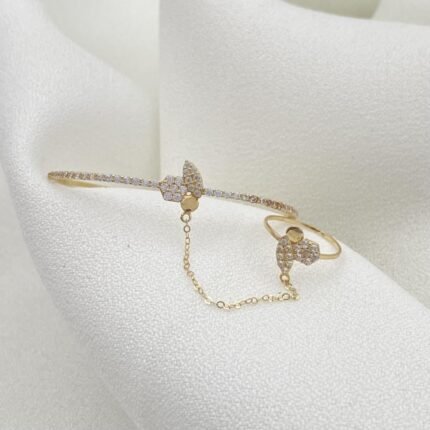 اسواره وخاتم مواليد ذهب عيار 18 الوزن 2.43 جرام