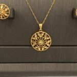 ⁦نصف طقم ذهب عيار 21 الوزن 7.02 جرام⁩ - الصورة ⁦2⁩