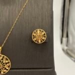 ⁦نصف طقم ذهب عيار 21 الوزن 7.02 جرام⁩ - الصورة ⁦3⁩