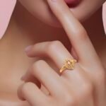 ⁦خاتم ذهب عيار 21 الوزن 0.77 جرام⁩ - الصورة ⁦2⁩