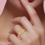 ⁦خاتم ذهب عيار 21 الوزن 0.80 جرام⁩ - الصورة ⁦2⁩