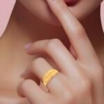 ⁦خاتم ذهب عيار 21 الوزن 1.55 جرام⁩ - الصورة ⁦2⁩