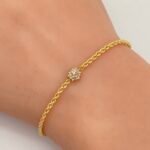 ⁦اسواره ذهب عيار 18 الوزن 0.94 جرام⁩ - الصورة ⁦2⁩